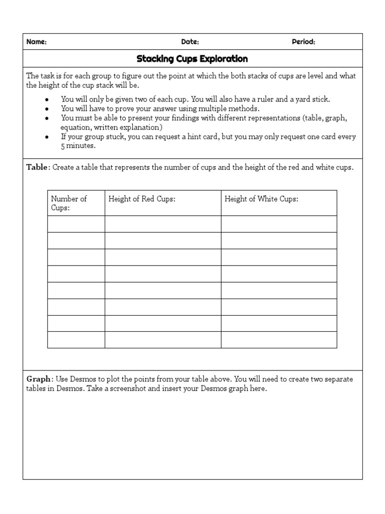 Stacking Cups Level Point Analysis | PDF | Teaching Methods & Materials