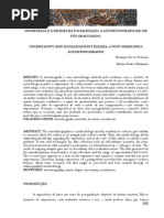 Tschumi e Nakayama - Incertezas e o Dilema Da Socialização a Autoetnografia de Um Pós-graduando