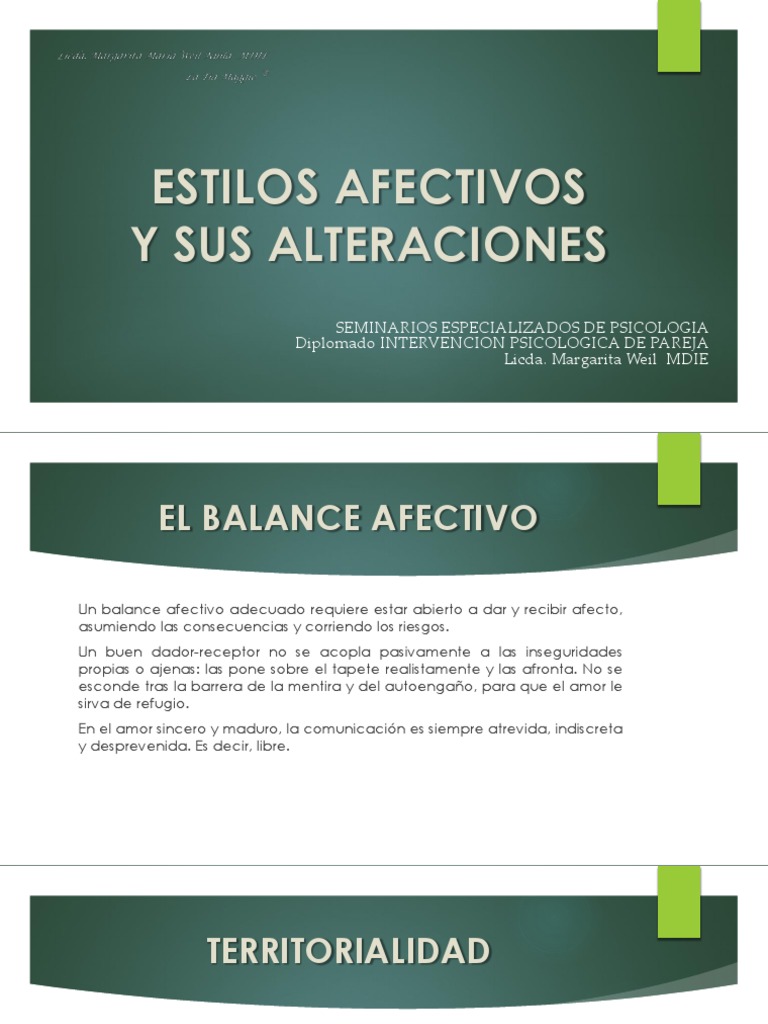 Estilos Afectivos PDF Amor Sicología