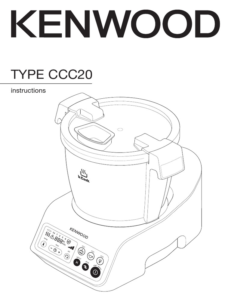Kenwood KCook Multi Cooker CCC201WH User Manual PDF Curry Dishwasher