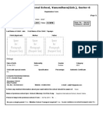 Amity International Schools Admission Form