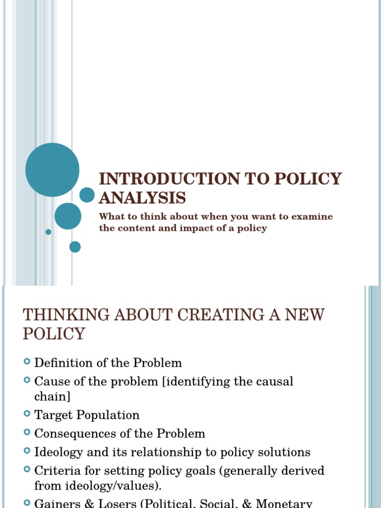 Key Concepts in Policy Analysis | PDF | Social Science