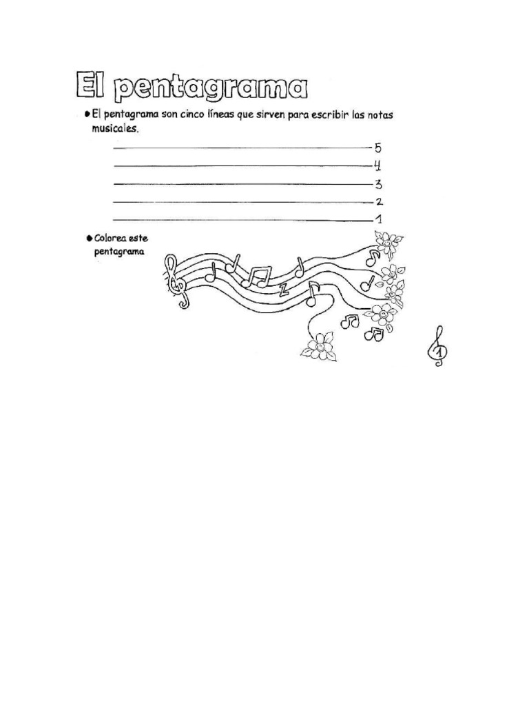 Pentagrama para Niños | PDF