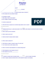 Enzymes: PPT Questions Enzyme Structure & Function