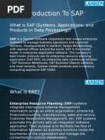 Introduction to SAP