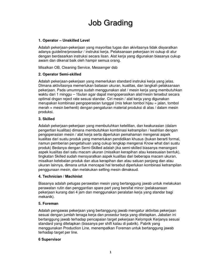 Sistem Grading Jabatan Karyawan | PDF | Karier & Perkembangan | Komputer