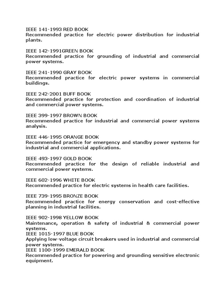 IEEE Color Book Index PDF