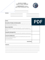 Technopreneurship Salespitch Criteria Form PDF