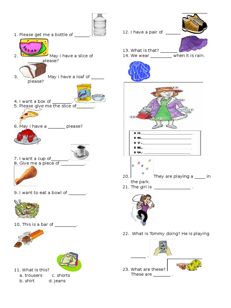 Soal Bahasa Inggris Sd