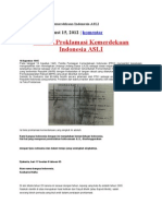 Naskah Proklamasi Kemerdekaan Indonesia ASLI