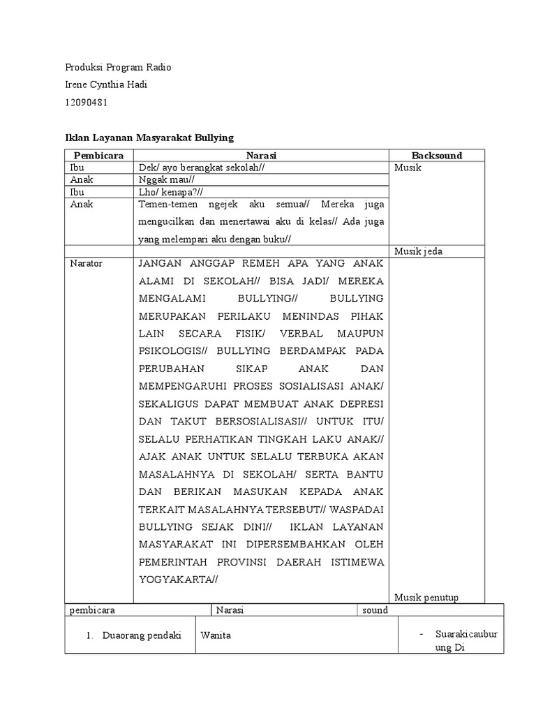 Naskah Iklan Radio