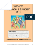 Cuaderno Aprender a estudiar nº 3