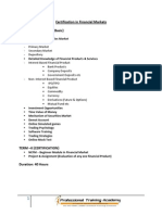 Certification in Financial Markets