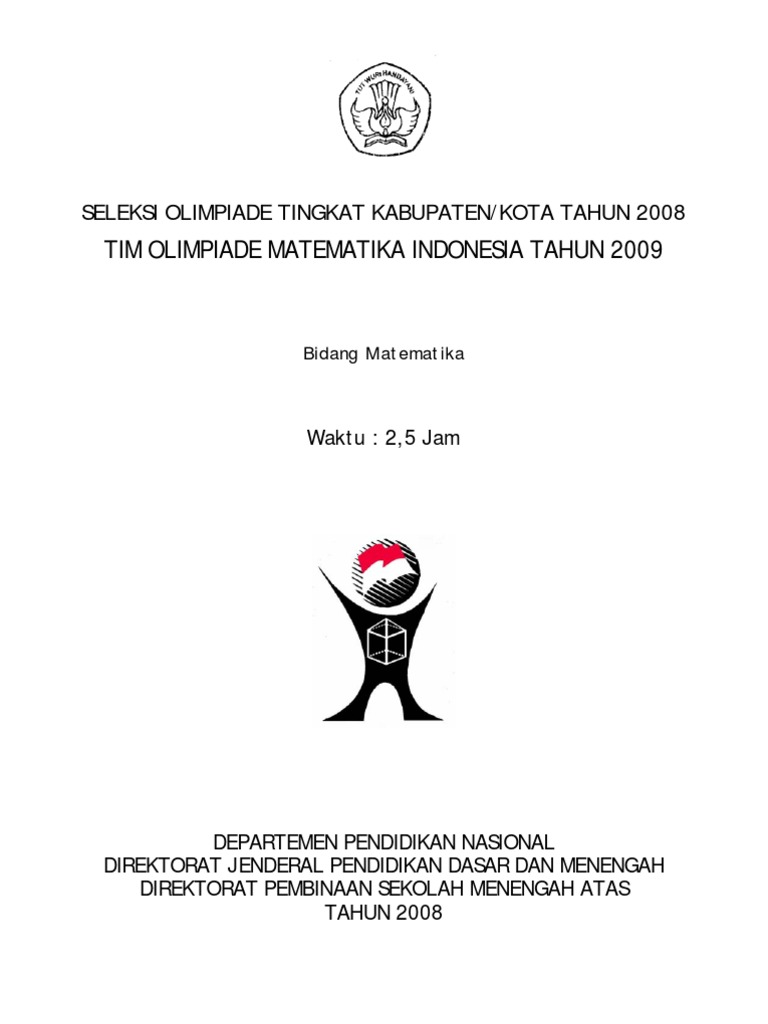 Soal Olimpiade Matematika Tk Kota 2008
