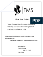 Competitive Scenario of Used-car Industry and Consumer Perception of Used-car Purchase in India