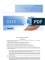 ARANCEL CENTROAMERICANO DE IMPORTACION 2015 - Version 29 Julio 2015a PDF