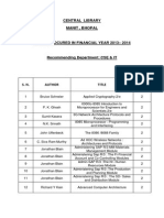 Cse & It Books (Oct. 2012)