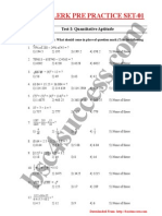 IBPS Clerk Pre Practice Set 01