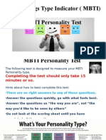 Myers-Briggs Type Indicator (MBTI) MBTI Personality Test