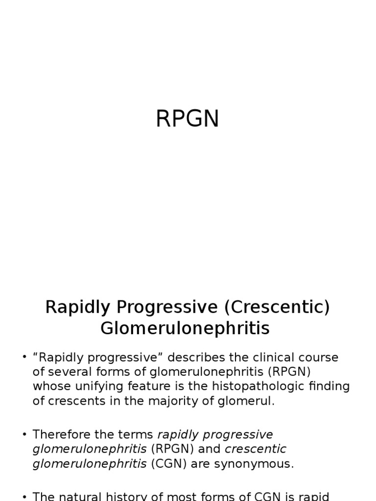 A Comprehensive Review of Rapidly Progressive Glomerulonephritis