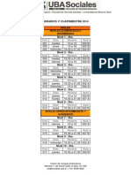 Horarios 1º 2014 Idiomas