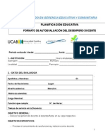 Autoevaluacion Del Desempeño Docente