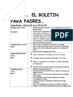 El Boletin para Padres : Date/Fecha: 23/11/15 To/a 27/11/15