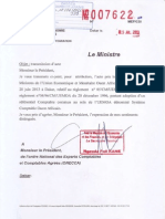 Lettre Cellule de suivi de l'Intégration n° 007622 du 5 juillet 2013 -  Règlt n° 05 CM- UEMOA