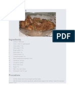 Chicken Roast: Ingredients