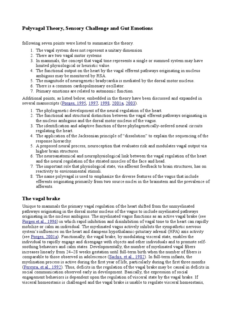 Polyvagal theory case study example of Elena