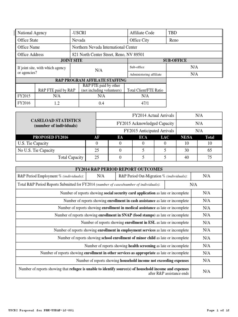 USCRI New Site Proposal (Reno) PDF PDF Nevada Reno