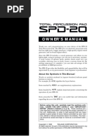 Download manual en Ingls Roland SPD-20 by Eduardo Prez SN290753477 doc pdf