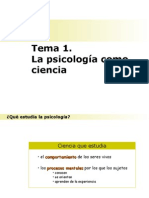 Tema 1. Psicología Como Ciencia