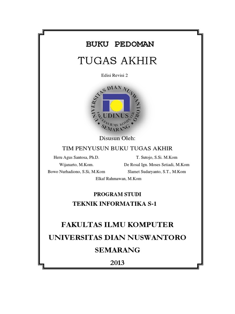 Panduan Tugas Akhir Ti S1 Udinus