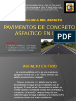 PAVIMENTOS ASFÁLTICOS EN FRÍO