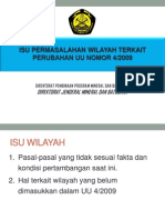 Pak Satya - Bahan - Isu Permasalahan Wilayah Utk Revisi Uu 4 - 2009