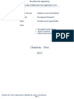 Tratamiento de Desinfeccion Del Agua Potable