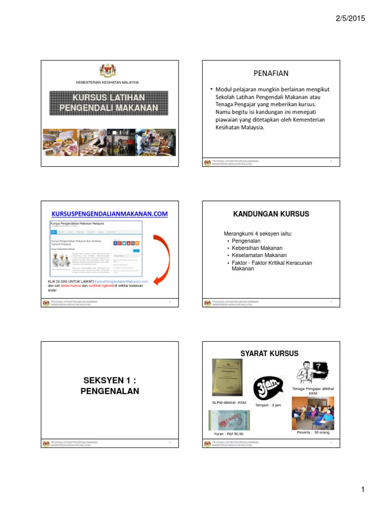 5 Panduan Makanan Selamat Portal Myhealth