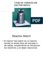 Produccion de Cerveza en Reactor Batch