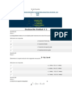 Evaluación Unidad 1 Álgebra