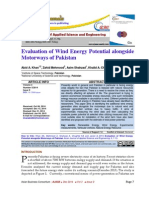 Feasibility Study of Wind Turbines Along Highway