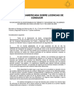Carta Iberoamericana Sobre Licencias de Conducir