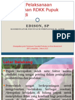 Petunjuk Pelaksanaan Penyusunan RDKK Pupuk Bersubsidi