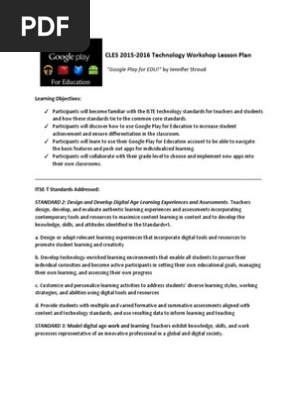 technology workshop lesson plan