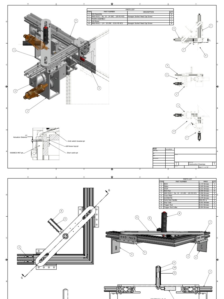 Drill Assembly Parts List and Drawings | PDF | Machines | Tools