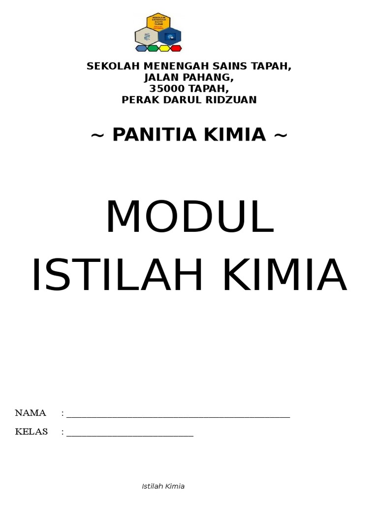 Istilah Kimia Istilah Kimia