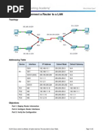 6.4.3.3 Packet Tracer - Connect A Router To A LAN