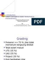 Introduction - Basic Concepts & Static Performance Characteristics