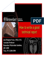 How to Write a Good Technical Report