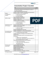 ITIL Implementation Project Checklist 20000Academy En